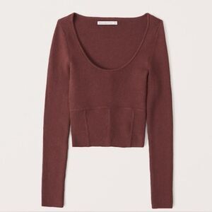 NWT Abercrombie & Fitch corset sweater top size small